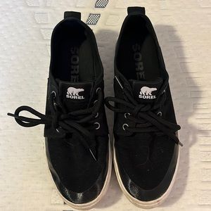 Sorel Black Women's Campsneak Lace Up Sneakers 10